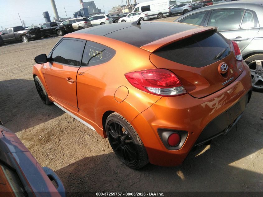 2013 HYUNDAI VELOSTER TURBO W/BLACK INT - KMHTC6AE7DU095877