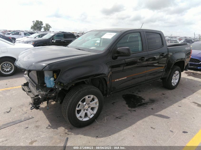 2021 CHEVROLET COLORADO LT - 1GCGTCEN5M1109601