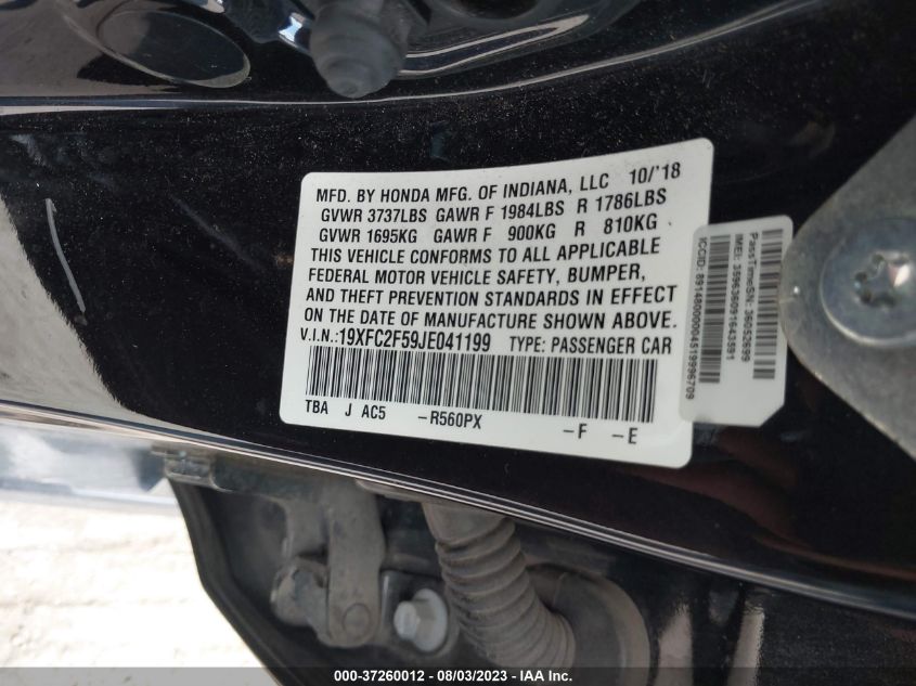 2018 HONDA CIVIC SEDAN LX - 19XFC2F59JE041199