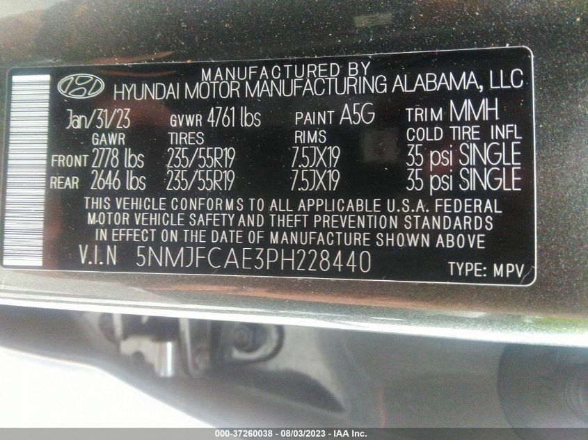 2023 HYUNDAI TUCSON SEL - 5NMJFCAE3PH228440