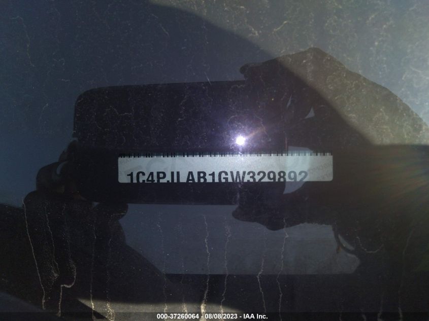 2016 JEEP CHEROKEE - 1C4PJLAB1GW329892