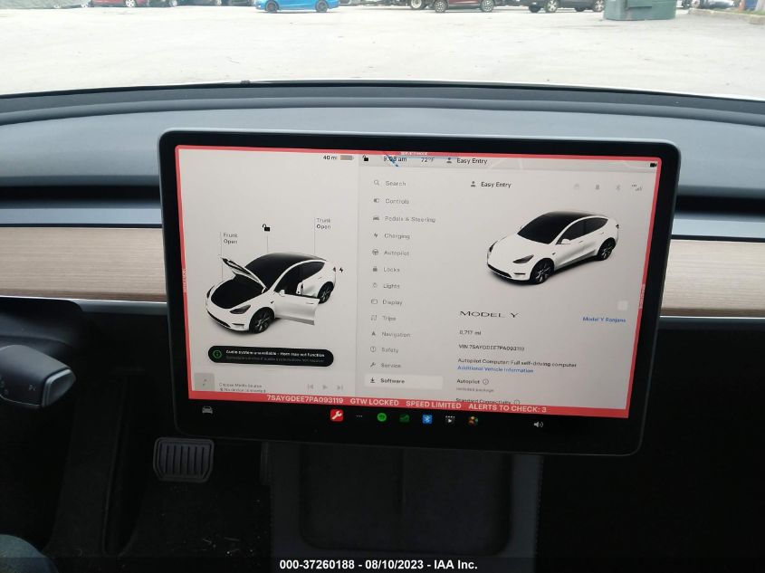 2023 TESLA MODEL Y LONG RANGE - 7SAYGDEE7PA093119