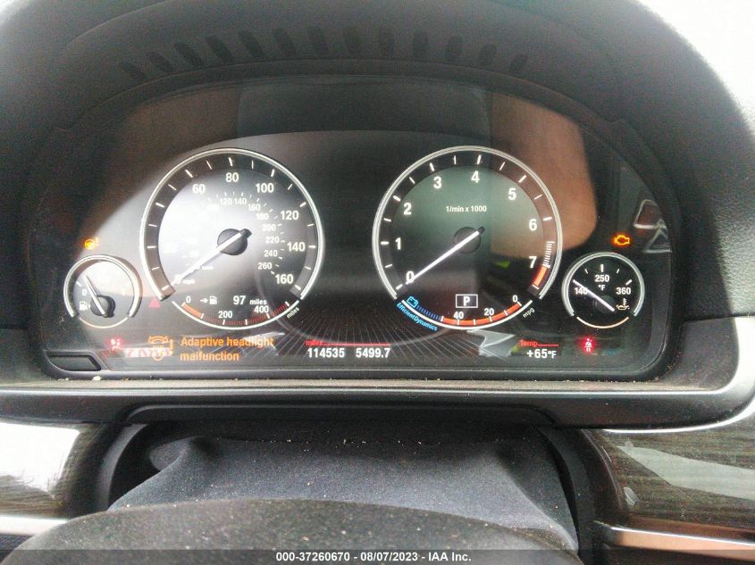 2013 BMW 5 SERIES 535I - WBAFR7C50DC827689