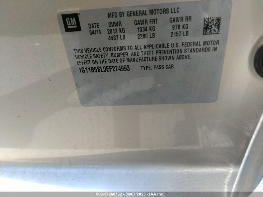 2014 CHEVROLET MALIBU LS - 1G11B5SL0EF274993
