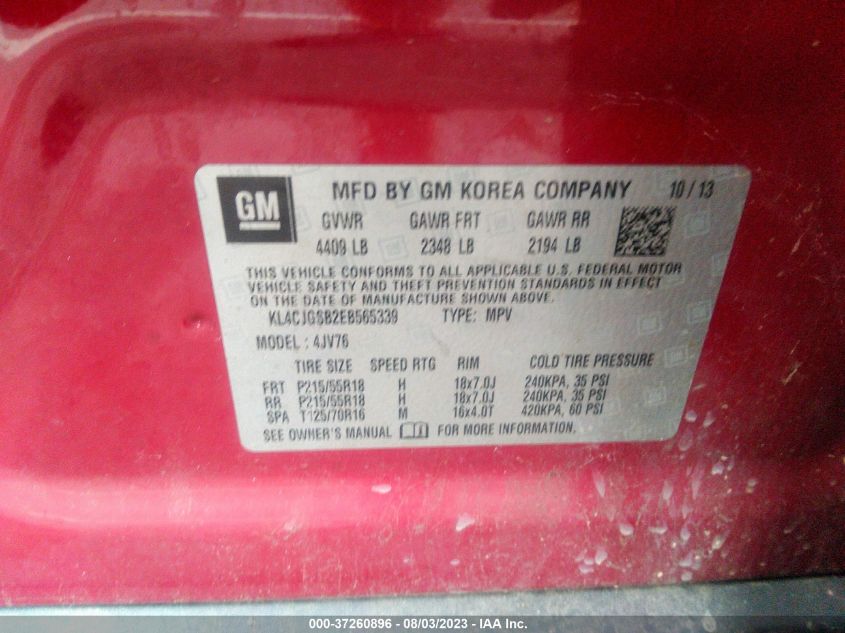 2014 BUICK ENCORE LEATHER - KL4CJGSB2EF565339