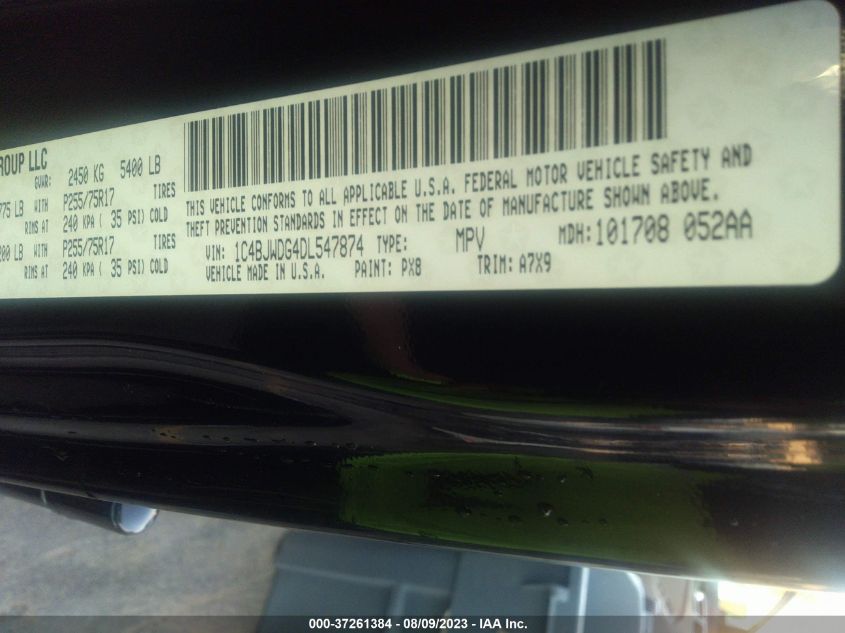 2013 JEEP WRANGLER UNLIMITED SPORT - 1C4BJWDG4DL547874