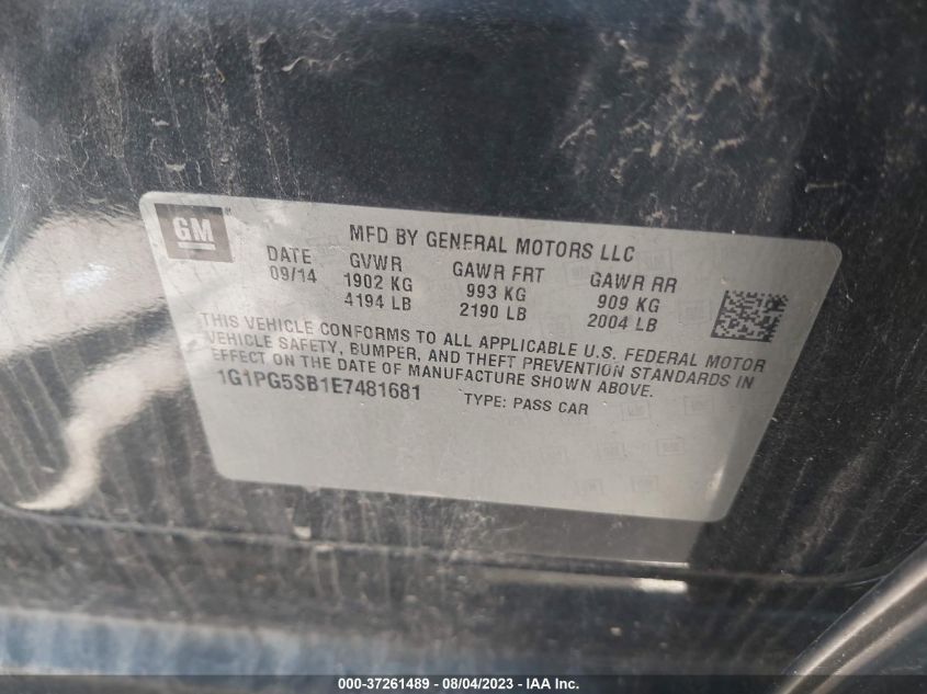 2014 CHEVROLET CRUZE LTZ - 1G1PG5SB1E7481681