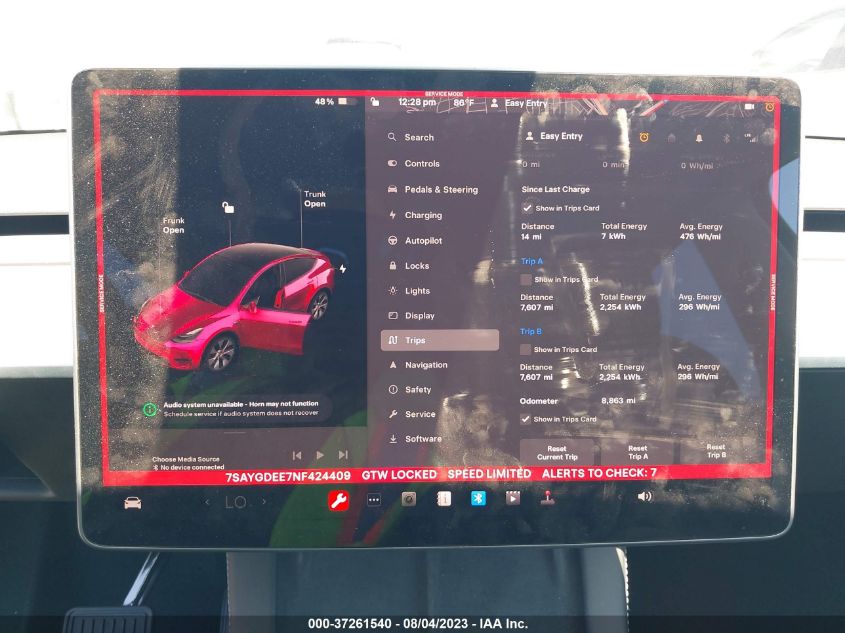 2022 TESLA MODEL Y - 7SAYGDEE7NF424409