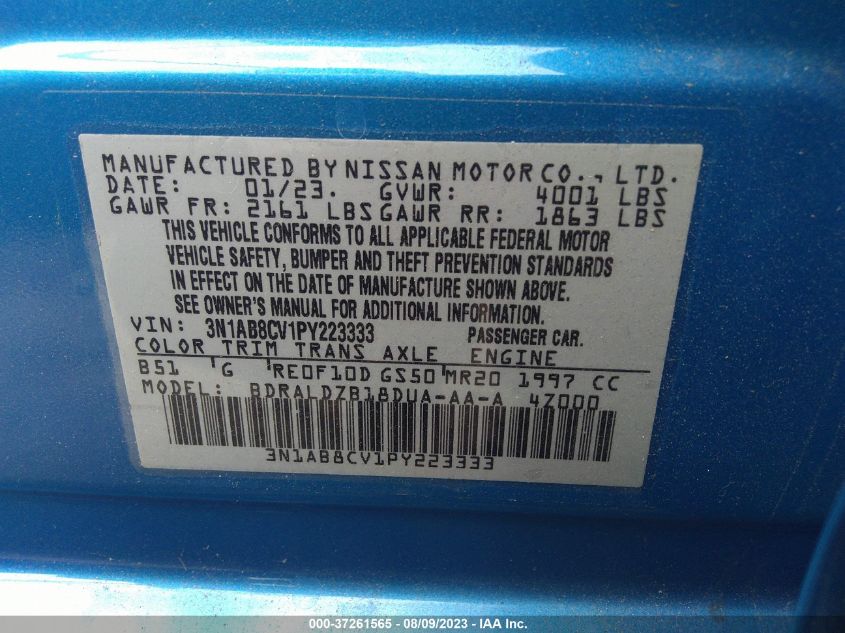 2023 NISSAN SENTRA SV - 3N1AB8CV1PY223333