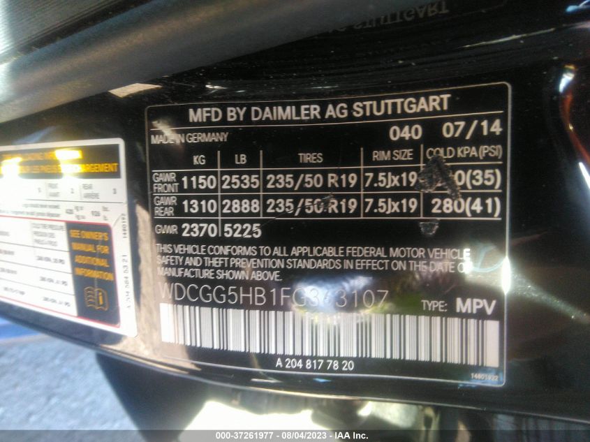 2015 MERCEDES-BENZ GLK-CLASS GLK 350 - WDCGG5HB1FG363107