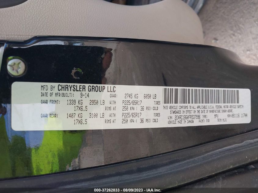 2015 CHRYSLER TOWN & COUNTRY TOURING - 2C4RC1BG0FR537996