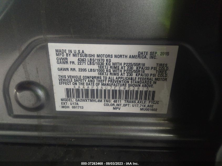 2015 MITSUBISHI OUTLANDER SPORT ES - 4A4AP3AU7FE052815