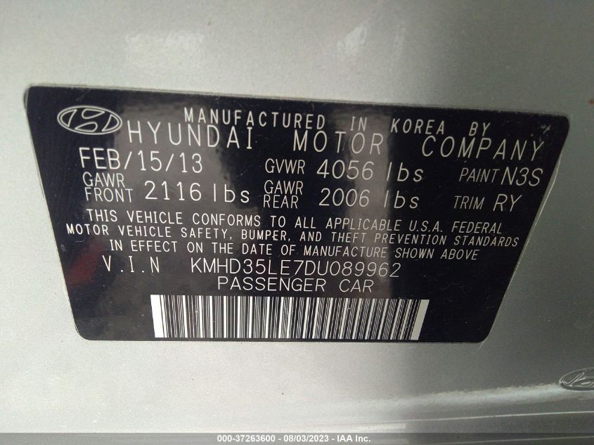 2013 HYUNDAI ELANTRA GT - KMHD35LE7DU089962