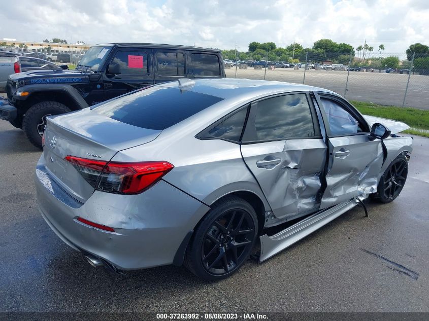 VIN 2HGFE2F52NH609640 2022 HONDA CIVIC SEDAN SPORT
