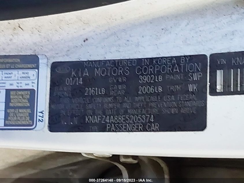 2014 KIA FORTE EX - KNAFZ4A88E5205374
