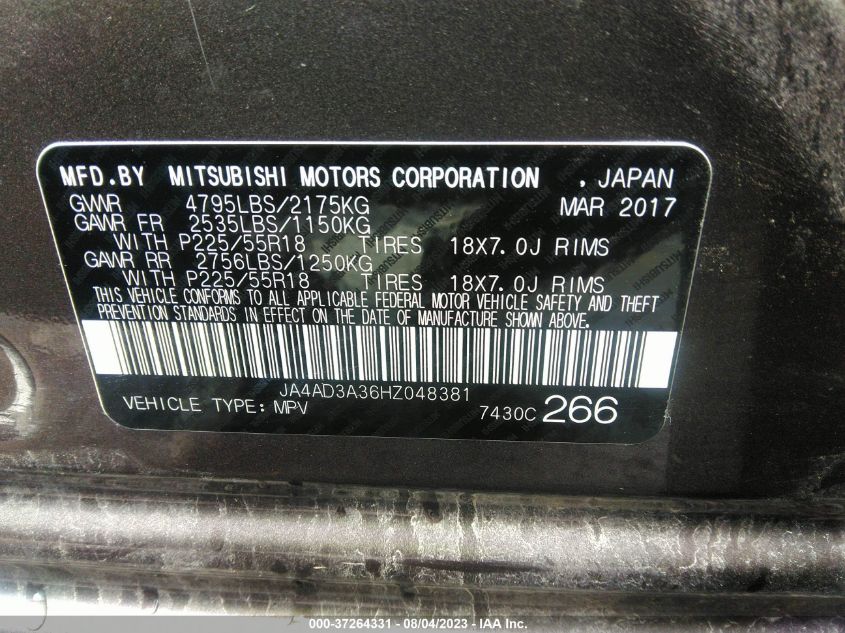 2017 MITSUBISHI OUTLANDER SEL - JA4AD3A36HZ048381