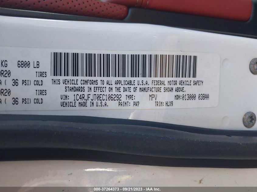 2014 JEEP GRAND CHEROKEE SUMMIT - 1C4RJFJT0EC106292