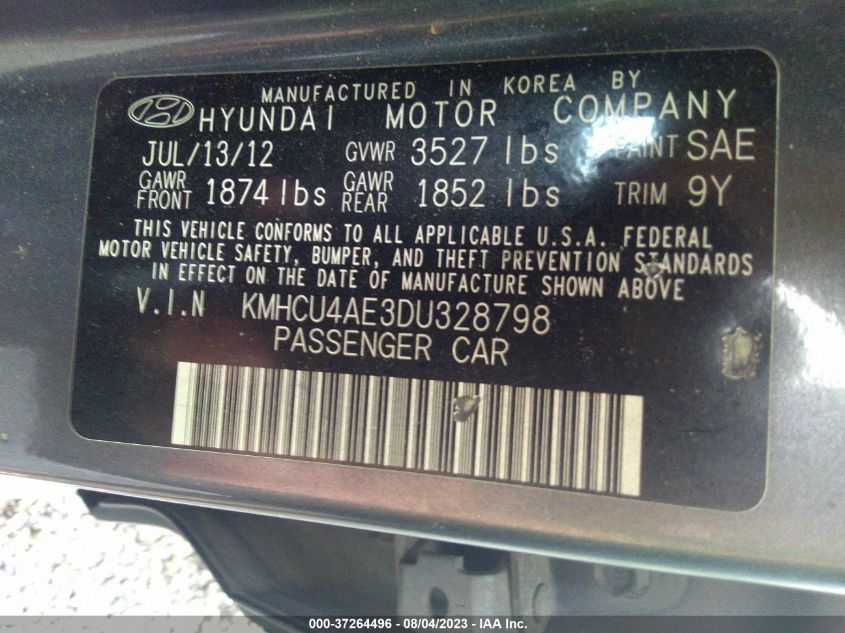 2013 HYUNDAI ACCENT GLS - KMHCU4AE3DU328798