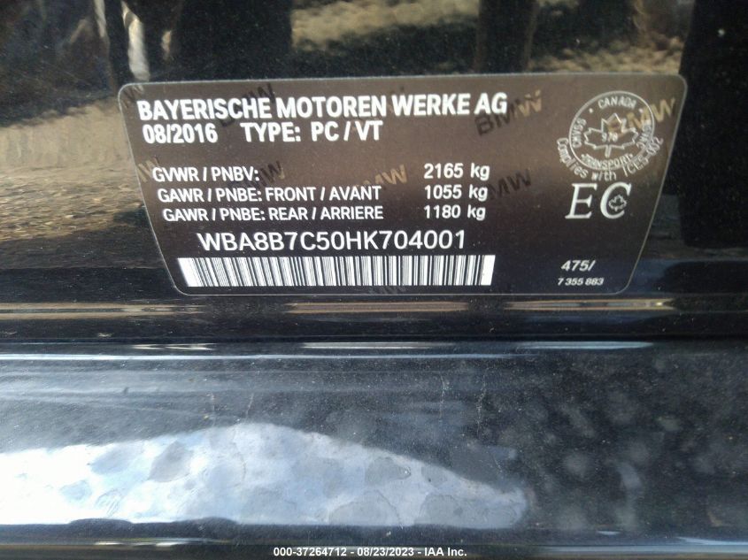 2017 BMW 3 SERIES 340I XDRIVE - WBA8B7C50HK704001