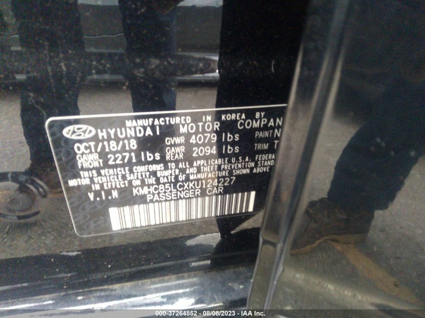 2019 HYUNDAI IONIQ HYBRID LIMITED - KMHC85LCXKU124227