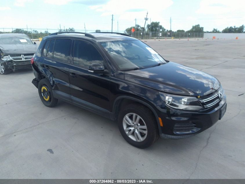 2016 VOLKSWAGEN TIGUAN S - WVGAV7AX9GW588137