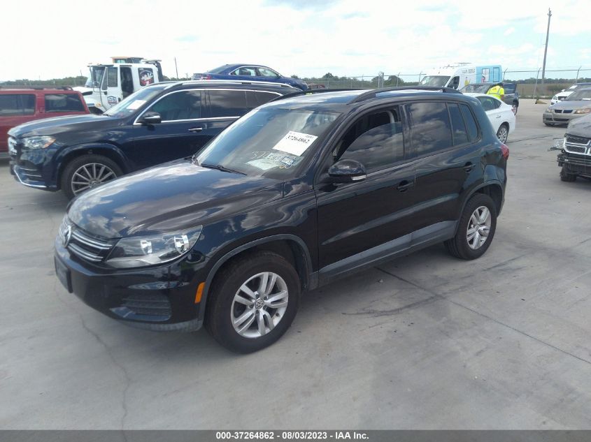 2016 VOLKSWAGEN TIGUAN S - WVGAV7AX9GW588137