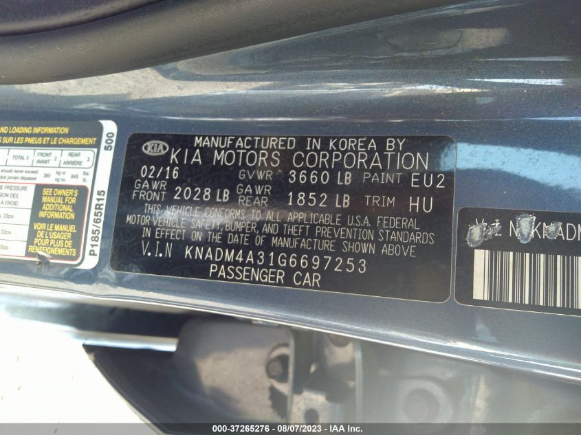 2016 KIA RIO LX - KNADM4A31G6697253