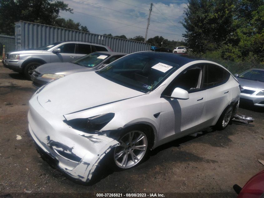 2022 TESLA MODEL Y LONG RANGE - 7SAYGDEE1NF322488