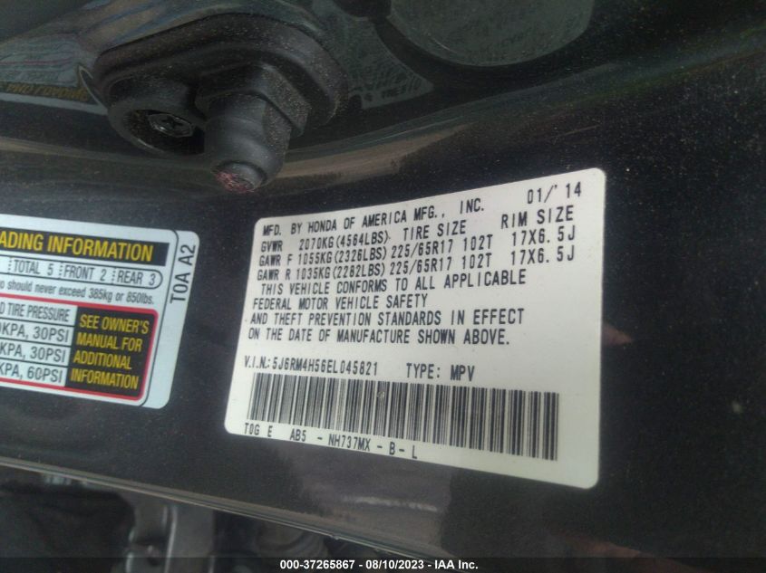2014 HONDA CR-V EX - 5J6RM4H56EL045821