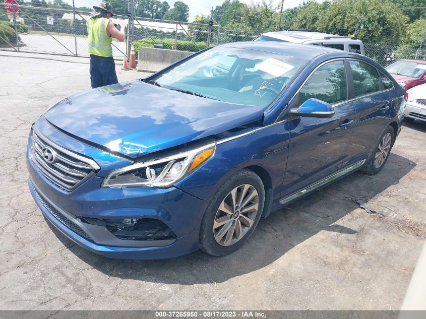 2016 HYUNDAI SONATA 2.4L SPORT - 5NPE34AF0GH299705