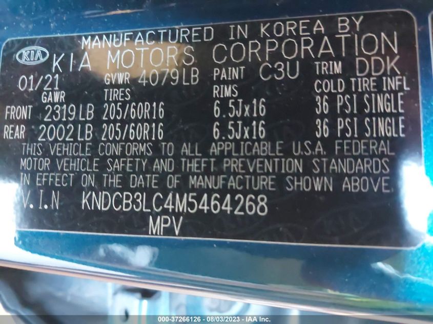 KNDCB3LC4M5464268 Kia Niro LX 9