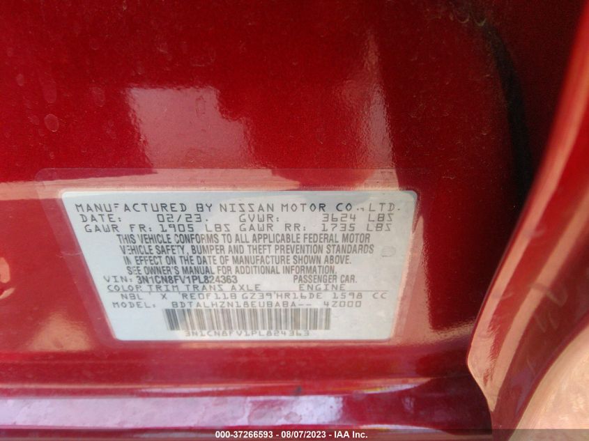 2023 NISSAN VERSA SR - 3N1CN8FV1PL824363