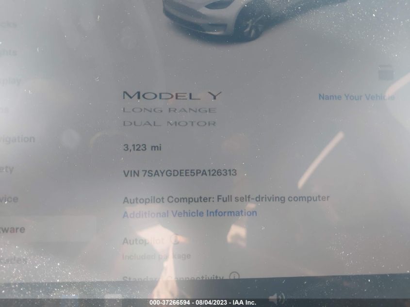 2023 TESLA MODEL Y - 7SAYGDEE5PA126313