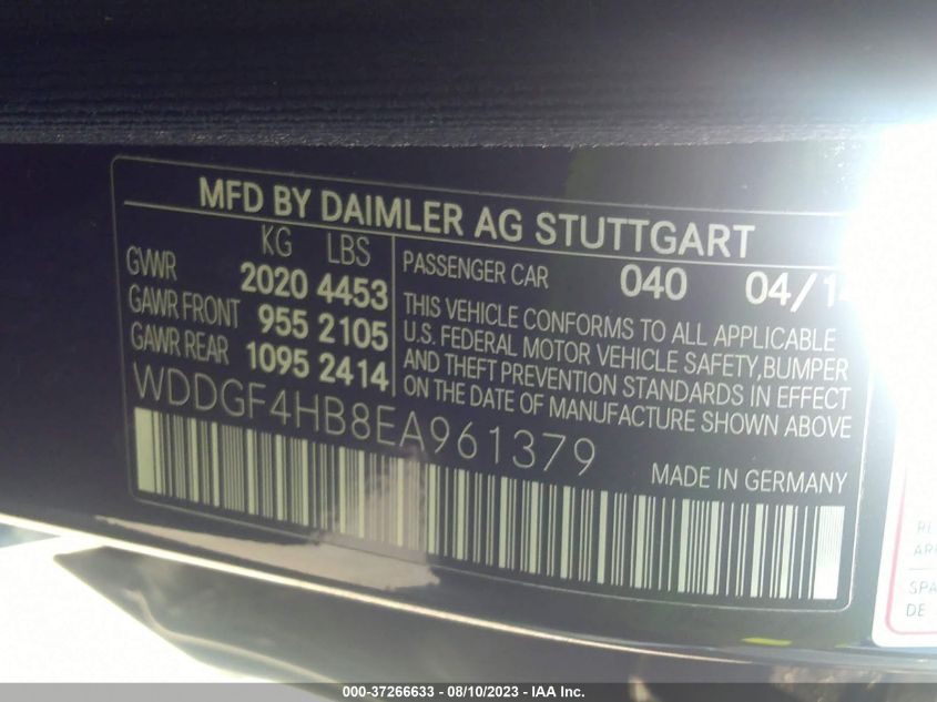 2014 MERCEDES-BENZ C-CLASS C 250 - WDDGF4HB8EA961379