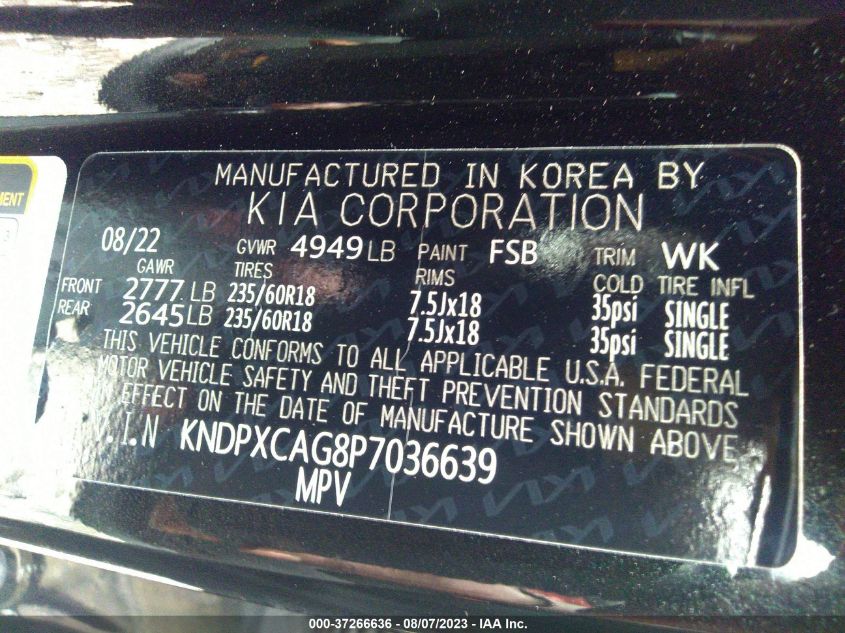 2023 KIA SPORTAGE HYBRID SX-PRESTIGE - KNDPXCAG8P7036639