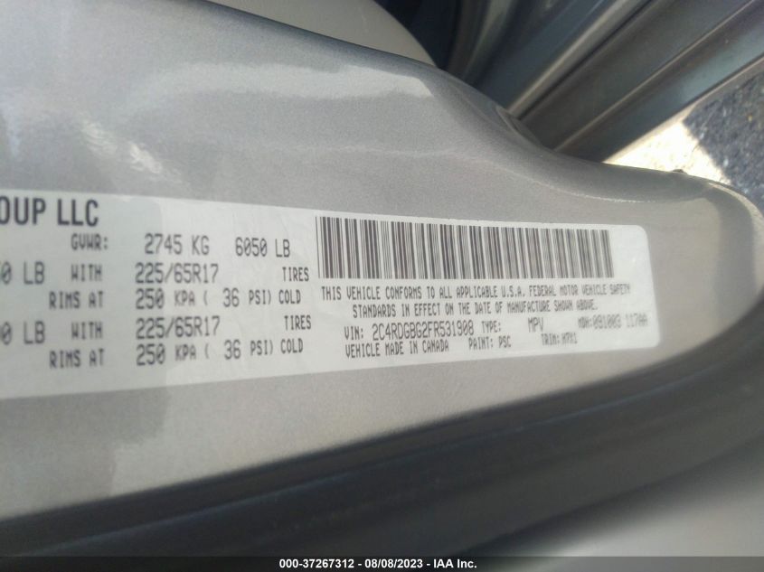 2015 DODGE GRAND CARAVAN SE - 2C4RDGBG2FR531908