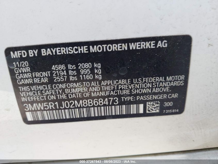 3MW5R1J02M8B68473 BMW 3 Series 330I 9