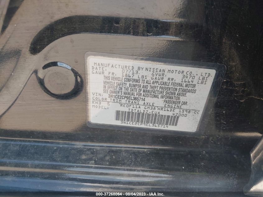 2014 NISSAN VERSA NOTE SV - 3N1CE2CP9EL365714