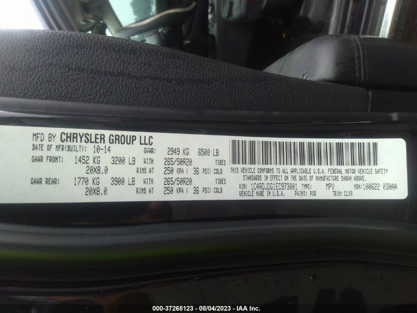 2014 DODGE DURANGO LIMITED - 1C4RDJDG1EC973001