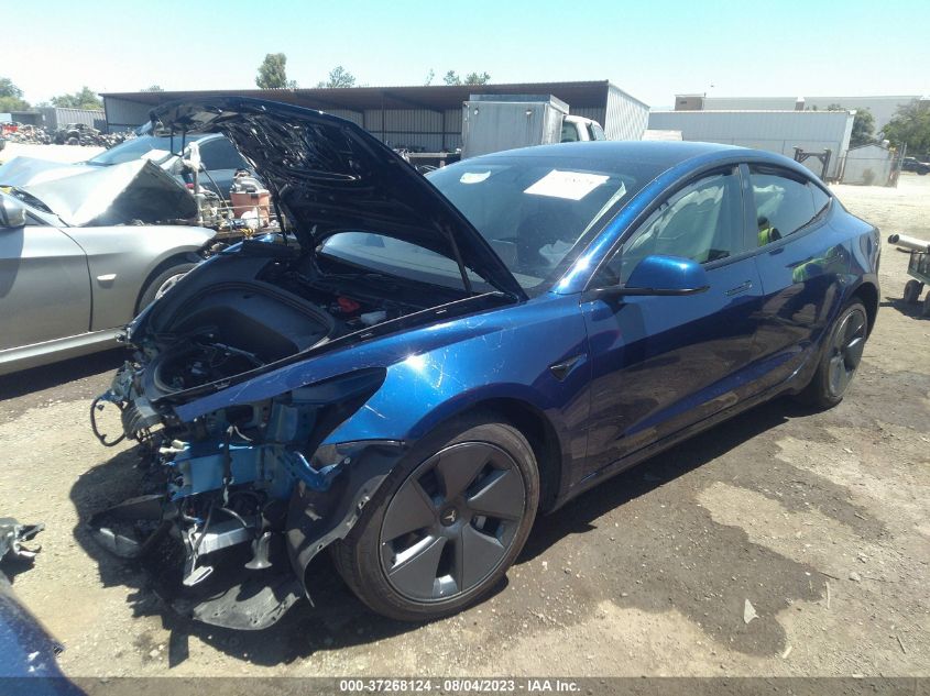 VIN 5YJ3E1EB3NF133360 2022 TESLA MODEL 3 LONG RANGE