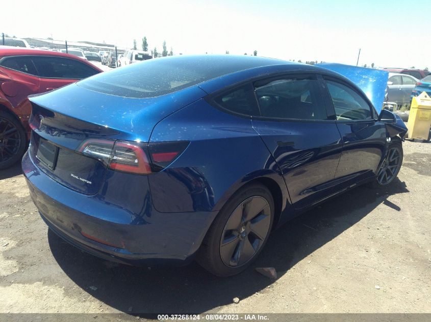 VIN 5YJ3E1EB3NF133360 2022 TESLA MODEL 3 LONG RANGE