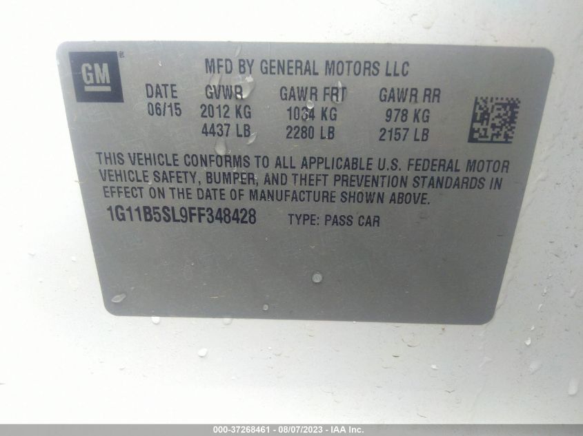 2015 CHEVROLET MALIBU LS - 1G11B5SL9FF348428