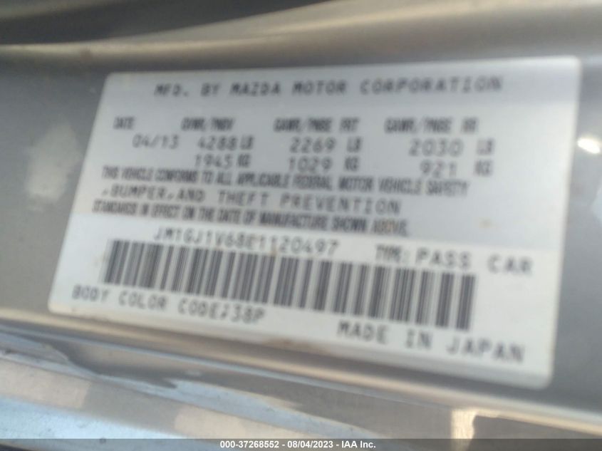 2014 MAZDA MAZDA6 I TOURING - JM1GJ1V68E1120497
