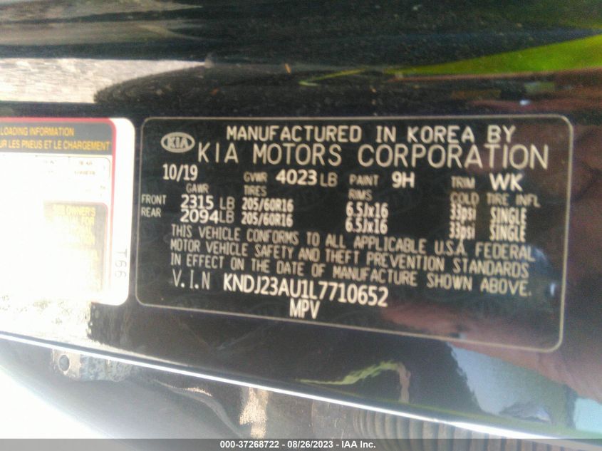 2020 KIA SOUL LX - KNDJ23AU1L7710652