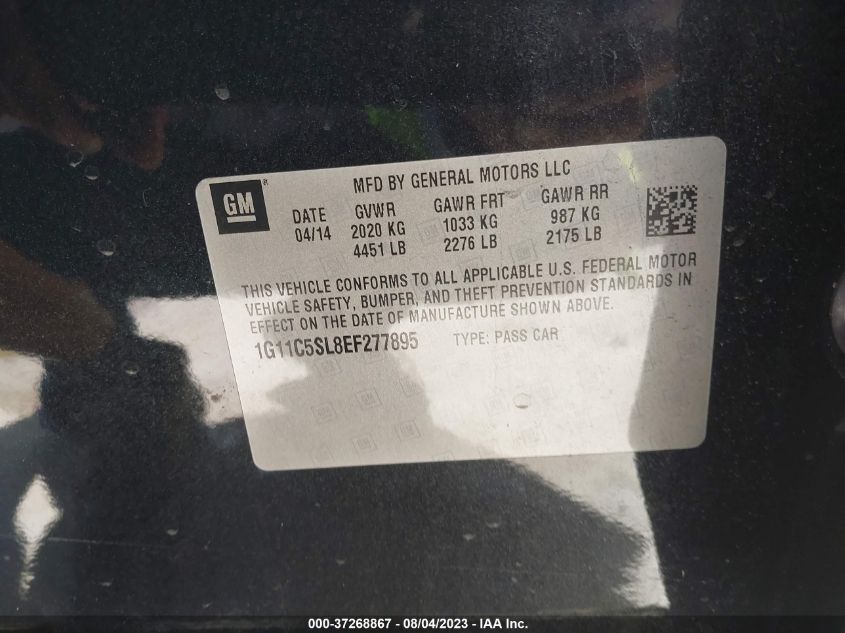 2014 CHEVROLET MALIBU LT - 1G11C5SL8EF277895