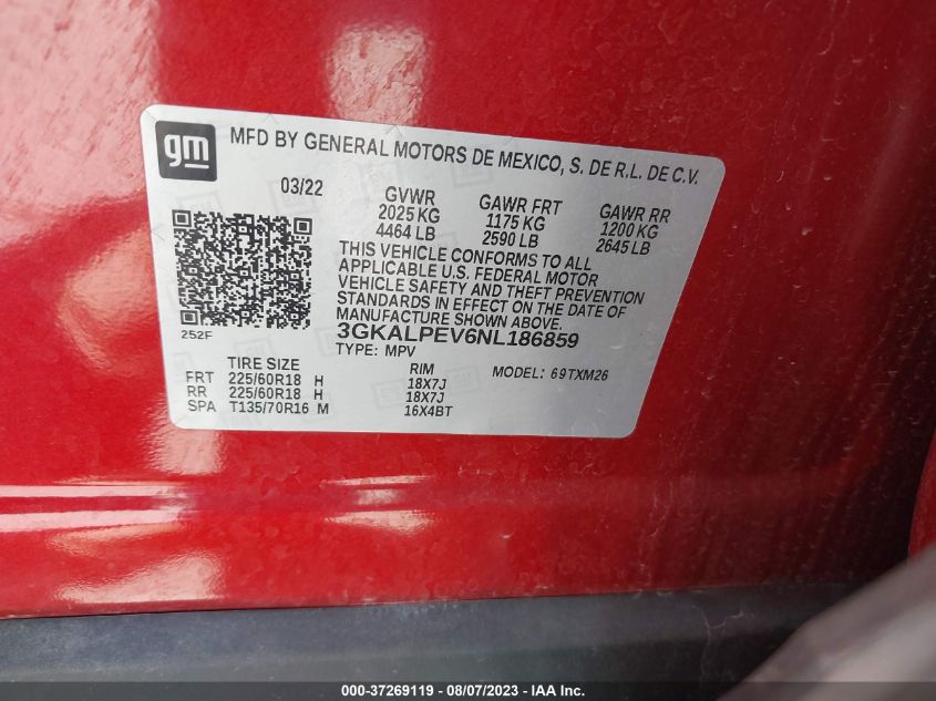 2022 GMC TERRAIN SLT - 3GKALPEV6NL186859