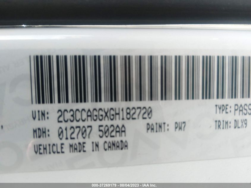 2016 CHRYSLER 300 S - 2C3CCAGGXGH182720