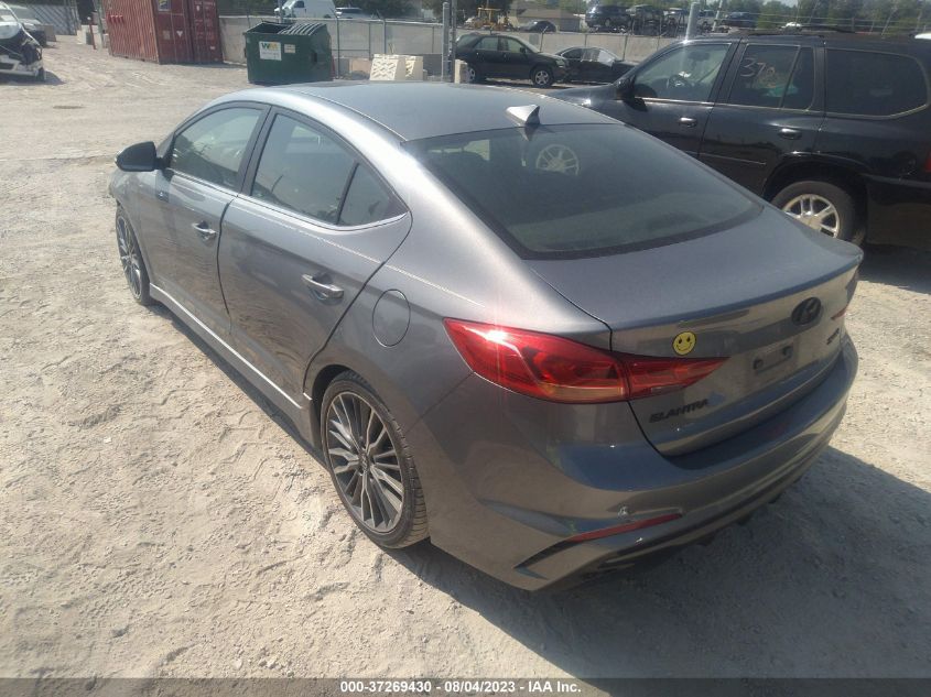 2018 HYUNDAI ELANTRA SPORT - KMHD04LB8JU538120