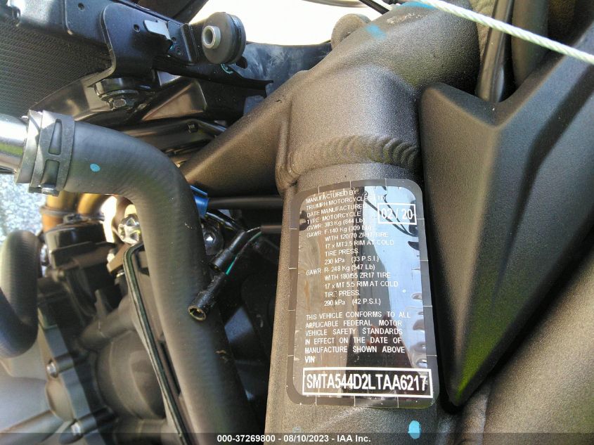 2020 TRIUMPH MOTORCYCLE STREET TRIPLE R (LRH) SMTA544D2LTAA6217