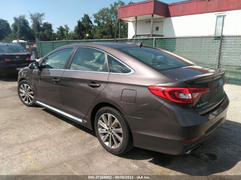 2016 HYUNDAI SONATA 2.4L SPORT - 5NPE34AF4GH318062